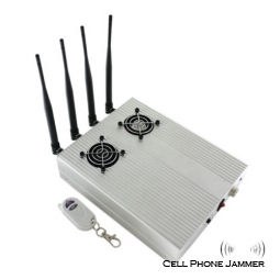 High Power Desktop Cell Phone Jammer with Remote Control and Cooling Fan [CMPJ00057]