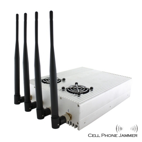 High Power Desktop Cell Phone Jammer with Remote Control and Cooling Fan [CMPJ00057] - Click Image to Close