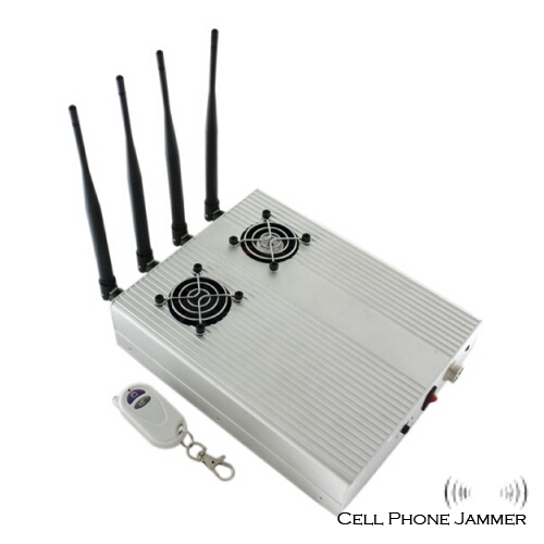 High Power Desktop Cell Phone Jammer with Remote Control and Cooling Fan [CMPJ00057] - Click Image to Close