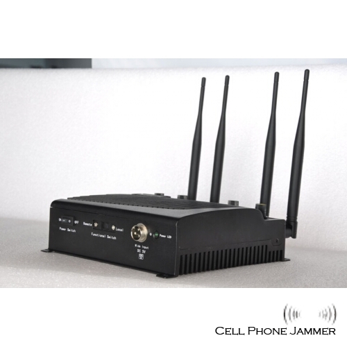 Adjustable Desktop Cell Phone + GPS Jammer with Remote Control - 40 Meters [CMPJ00084] - Click Image to Close