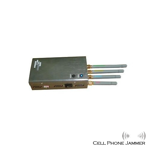 5-Band Portable Mobile Phone + GPS Jammer - 10 Meters [CMPJ00103] - Click Image to Close