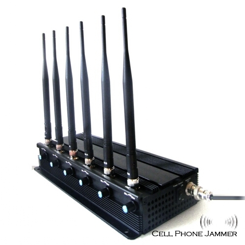 Adjustable High Power 3G 4G(Lte + Wimax)Cell Phone Jammer 6 Antennas [CMPJ00021] - Click Image to Close