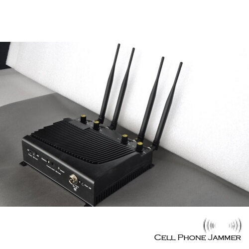 Adjustable Desktop Cell Phone Jammer with Remote Control 4 Band [CMPJ00022] - Click Image to Close