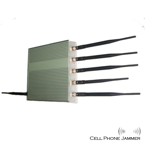 Desktop Cell Phone + GPS + Wifi Jammer with Remote Control - 50 Meters [CMPJ00123] - Click Image to Close