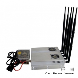 25W High Power 3G Cell Phone Jammer 5 Antenna with Outer Power Supply [CMPJ00009]