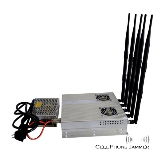 25W High Power Cell Phone + wifi Jammer with Outer Detachable Power Supply [CMPJ00118] - Click Image to Close