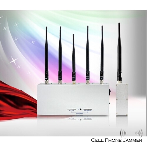 3G GSM CDMA DCS 5 Antenna Cell Phone Jammer with Remote Control [CMPJ00010] - Click Image to Close