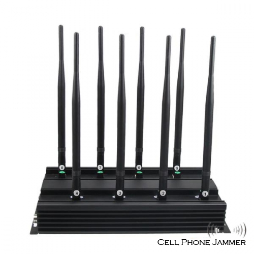 Ultimate 8-Band Wireless Signal Jammer Terminator for Cell Phone, WiFi Bluetooth, UHF, VHF, GPS, LoJack - Click Image to Close