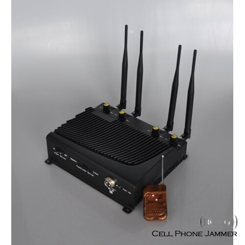 Adjustable Desktop Cell Phone + GPS Jammer with Remote Control - 40 Meters [CMPJ00084] - Click Image to Close