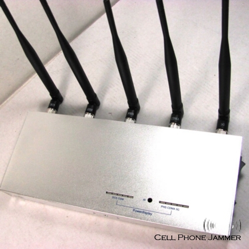 3G GSM CDMA DCS 5 Antenna Cell Phone Jammer with Remote Control [CMPJ00010] - Click Image to Close