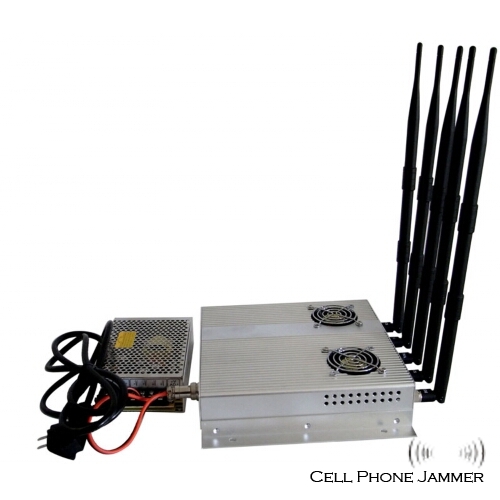 25W High Power 3G Cell Phone Jammer 5 Antenna with Outer Power Supply [CMPJ00009] - Click Image to Close