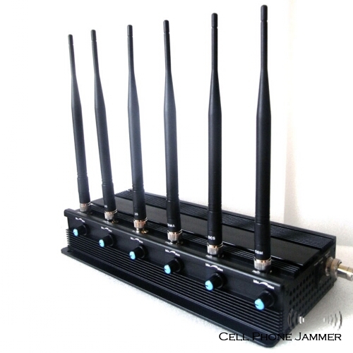 Adjustable High Power 3G 4G(Lte + Wimax)Cell Phone Jammer 6 Antennas [CMPJ00021] - Click Image to Close