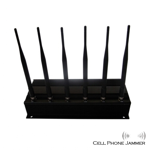 High Power 6 Antenna Cell Phone GPS Wifi Jammer - 50 Meters [CMPJ00129] - Click Image to Close