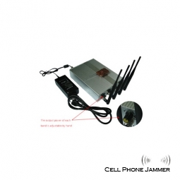 Adjustable 10W Mobile Phone Jammer with Remote Control - 60 Meters [CMPJ00068]