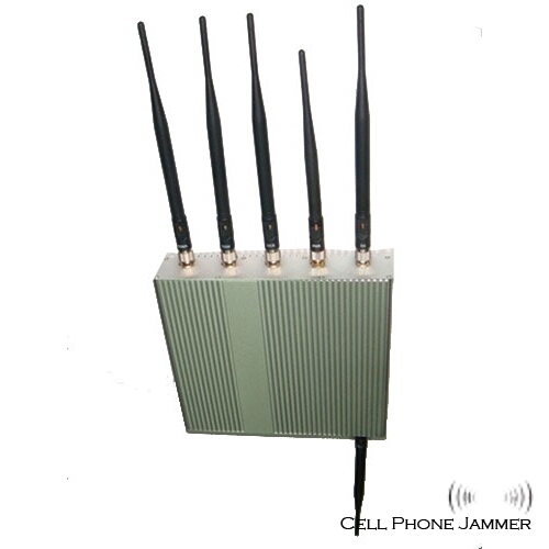 Desktop Cell Phone + GPS + Wifi Jammer with Remote Control - 50 Meters [CMPJ00123] - Click Image to Close