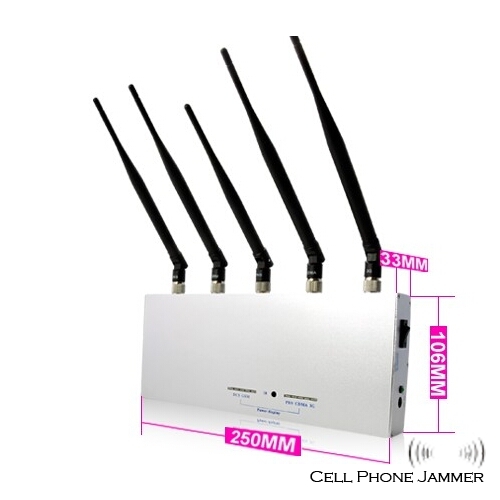 3G GSM CDMA DCS 5 Antenna Cell Phone Jammer with Remote Control [CMPJ00010] - Click Image to Close