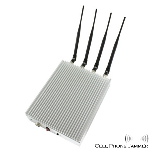 Desktop Adjustable High Power Cell Phone Jammer with Remote Control & Cooling Fan [CMPJ00026] - Click Image to Close