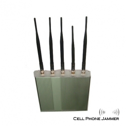 5 Antenna 3G GSM CDMA DCS Cell Phone Jammer with Remote Control [CMPJ00012]