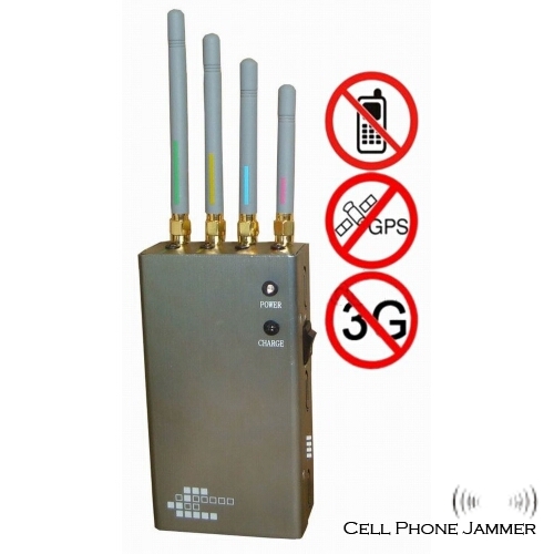 5-Band Portable Mobile Phone + GPS Jammer - 10 Meters [CMPJ00103] - Click Image to Close