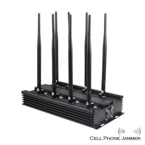Ultimate 8-Band Wireless Signal Jammer Terminator for Cell Phone, WiFi Bluetooth, UHF, VHF, GPS, LoJack - Click Image to Close